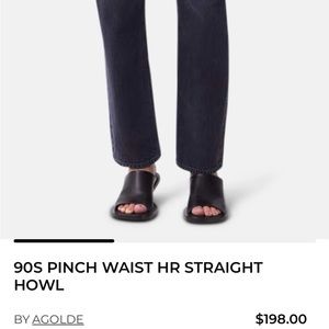 AGOLDE 90’s Pinch waist High Rise Straight HOWL jeans